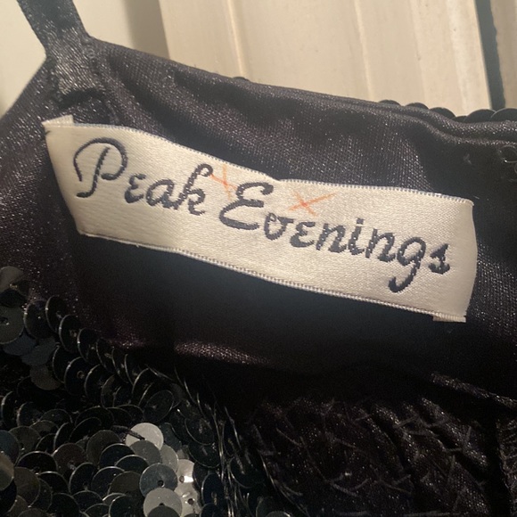 Vintage PEAK EVENINGs GOWN SIZE 8 black $75 - Picture 2 of 8